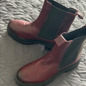 Miz Mooz Men's Dark Red Chelsea Boots